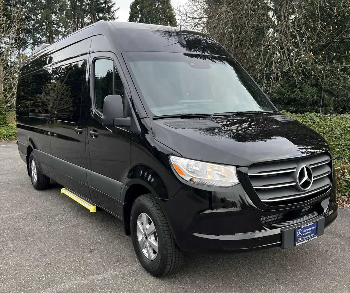 14-passenger Mercedes Sprinter van for corporate group transportation Mercer Island WA